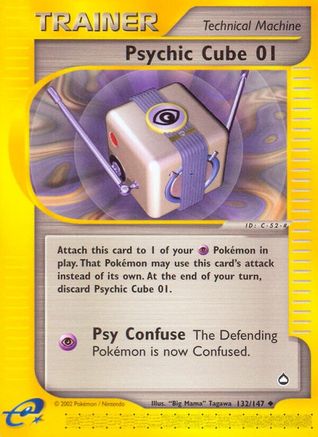Psychic Cube 01 132  - Reverse Holofoil Aquapolis - Uncommon