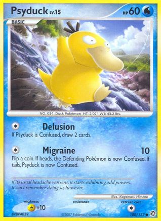 Psyduck 100/132  - Reverse Holofoil Secret Wonders - Common