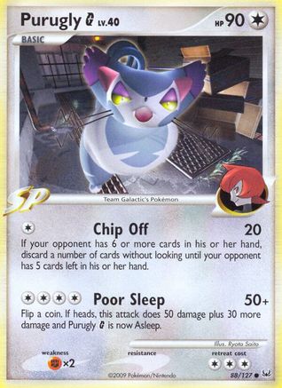 Purugly G 088  - Reverse Holofoil Platinum - Common