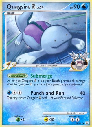 Quagsire GL 076/111  - Reverse Holofoil Rising Rivals - Common