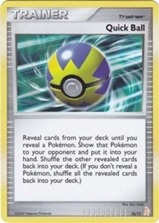 Quick Ball 010  DP Trainer Kit Manaphy & Lucario - Common