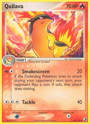 Quilava 045  - Reverse Holofoil Unseen Forces - Uncommon