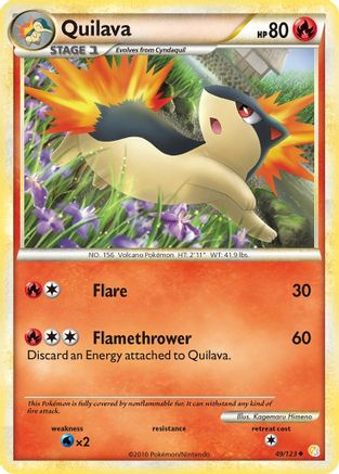 Quilava 049/123  - Reverse Holofoil HeartGold SoulSilver - Uncommon
