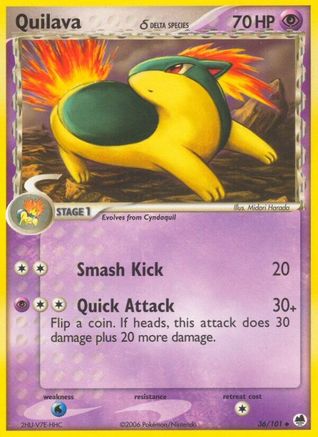 Quilava (Delta Species) 036/101  Dragon Frontiers - Uncommon