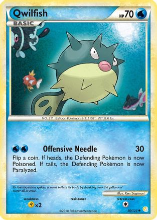 Qwilfish 050  - Reverse Holofoil HeartGold SoulSilver - Uncommon