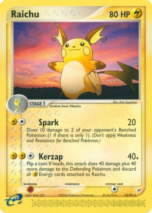 Raichu 013  - Reverse Holofoil Team Magma vs Team Aqua - Rare