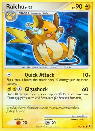Raichu 077  - Reverse Holofoil Supreme Victors - Uncommon