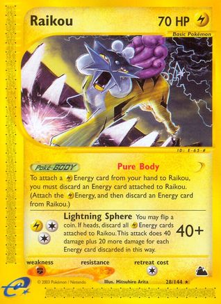 Raikou 028  Skyridge - Rare