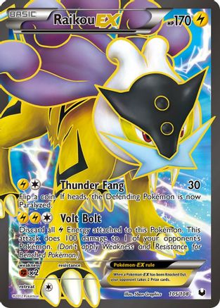 Raikou EX (105 Full Art) 105  - Holofoil Dark Explorers - Ultra Rare