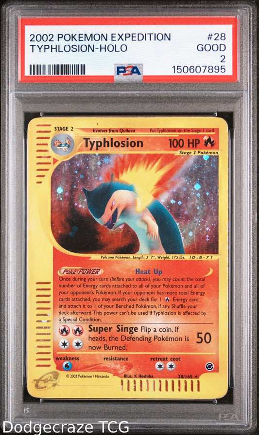 2002 Pokemon Expedition Typhlosion Holo 28/165 PSA 2