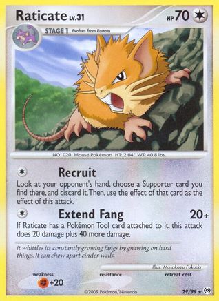 Raticate 029  - Reverse Holofoil Arceus - Rare