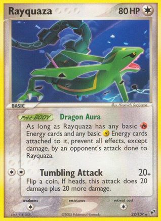 Rayquaza 022/107  - Reverse Holofoil Deoxys - Rare
