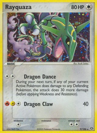 Rayquaza 009  - Reverse Holofoil Emerald - Holo Rare