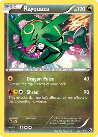 Rayquaza 093/113  - Reverse Holofoil Legendary Treasures - Holo Rare