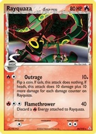 Rayquaza 026/110  - Reverse Holofoil Holon Phantoms - Rare