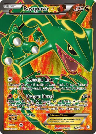 Rayquaza EX (123 Full Art) 123  - Holofoil Dragons Exalted - Ultra Rare