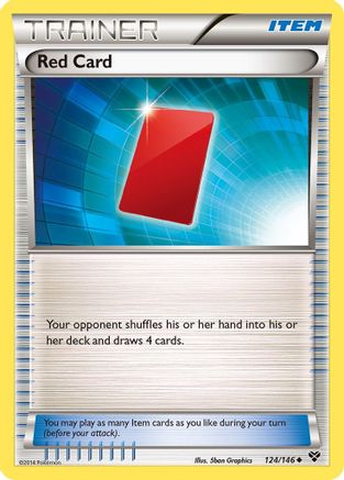 Red Card 124/146  - Reverse Holofoil XY Base Set - Uncommon