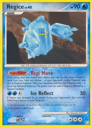 Regice 036  - Reverse Holofoil Legends Awakened - Rare