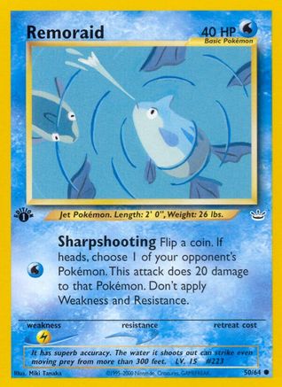 Remoraid 050/64  - 1st Edition Neo Revelation - Common