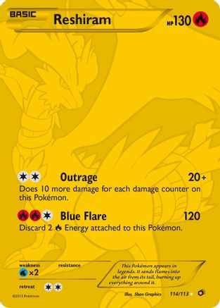 Reshiram (114 Full Art Secret Rare) 114  - Holofoil Legendary Treasures - Secret Rare