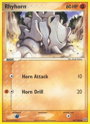 Rhyhorn 062  Emerald - Common