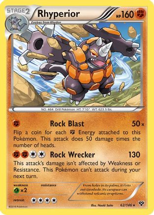 Rhyperior  - Reverse Holofoil XY Base Set - Holo Rare