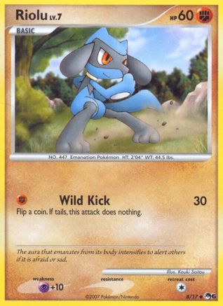 Riolu 008  - Holofoil POP Series 6 - Uncommon