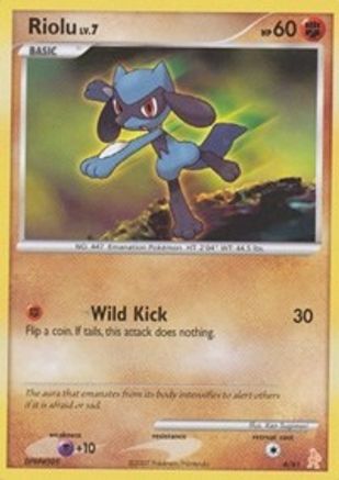 Riolu 006  DP Trainer Kit Manaphy & Lucario - Common