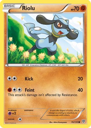 Riolu (76) 076  - Reverse Holofoil Plasma Storm - Common