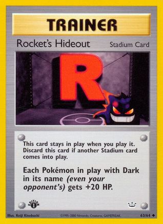 Rocket's Hideout 063/64  - 1st Edition Neo Revelation - Uncommon