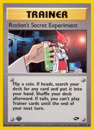 Rocket's Secret Experiment 120/132  - 1st Edition Gym Challenge - Uncommon