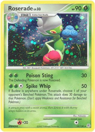 Roserade 013/130  - Holofoil Diamond and Pearl - Holo Rare