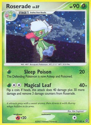 Roserade 017  - Reverse Holofoil Secret Wonders - Holo Rare