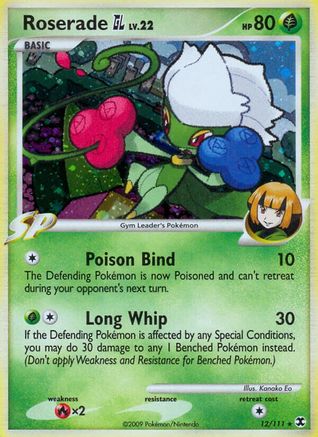 Roserade GL 012  - Holofoil Rising Rivals - Holo Rare