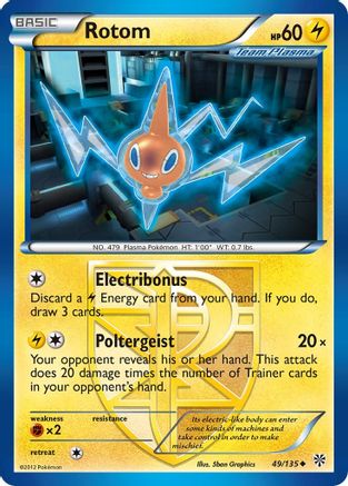 Rotom (Team Plasma) 049/135  Plasma Storm - Uncommon