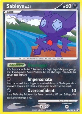 Sableye 048/100  - Reverse Holofoil Stormfront - Uncommon