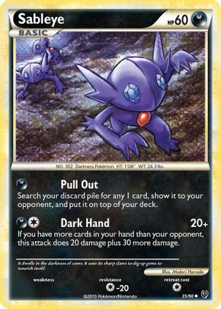 Sableye 035  - Reverse Holofoil Undaunted - Uncommon