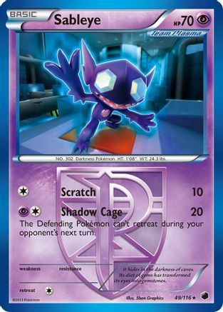 Sableye (Team Plasma) 049  Plasma Freeze - Rare