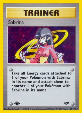 Sabrina (20) 020/132  - 1st Edition Holofoil Gym Challenge - Holo Rare
