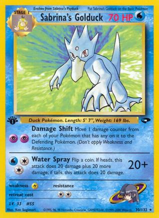 Sabrina's Golduck 030/132  - 1st Edition Gym Challenge - Rare