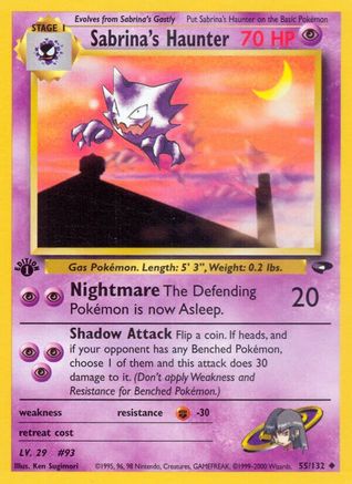 Sabrina's Haunter 055/132  - 1st Edition Gym Challenge - Uncommon