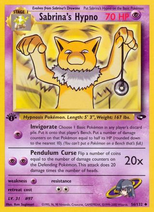 Sabrina's Hypno 056/132  - 1st Edition Gym Challenge - Uncommon