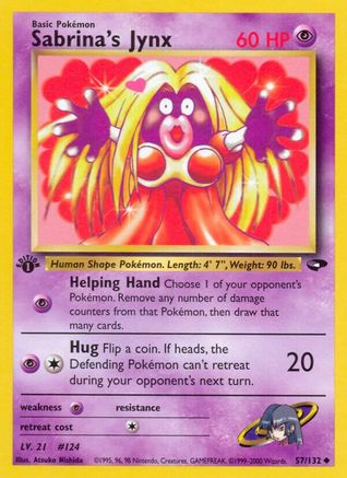 Sabrina's Jynx 057/132  - Unlimited Gym Challenge - Uncommon
