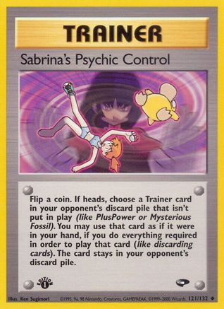 Sabrina's Psychic Control 121/132  - Unlimited Gym Challenge - Uncommon