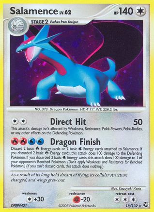 Salamence 018  - Reverse Holofoil Secret Wonders - Holo Rare