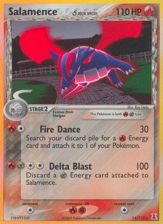 Salamence (Delta Species) 014/113  - Reverse Holofoil Delta Species - Holo Rare