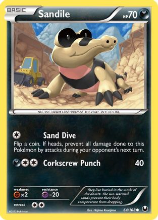 Sandile 064  - Reverse Holofoil Dark Explorers - Common