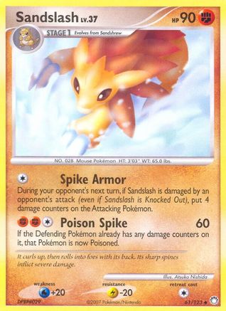 Sandslash 061  - Reverse Holofoil Mysterious Treasures - Uncommon