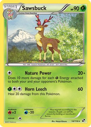 Sawsbuck 014/114  Black and White - Rare