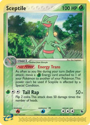 Sceptile 020/109  Ruby and Sapphire - Rare